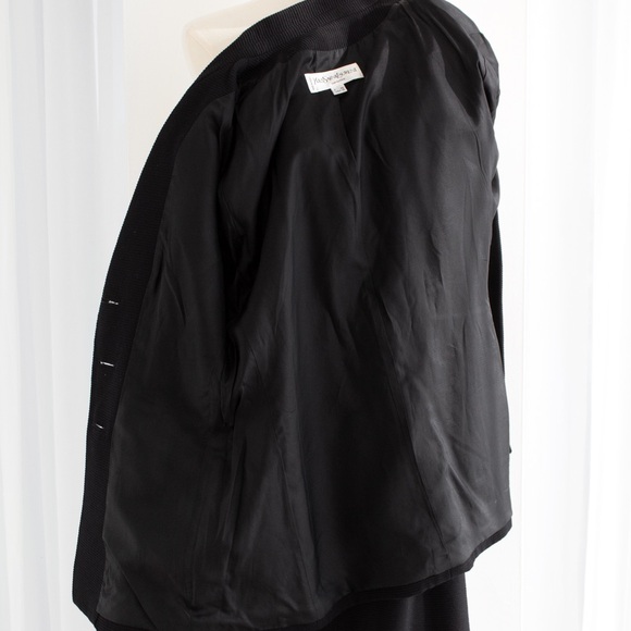 Yves Saint Laurent Variation Vintage S/S 1995 Black Gold Heart Jacket Skirt Suit - Picture 10 of 14